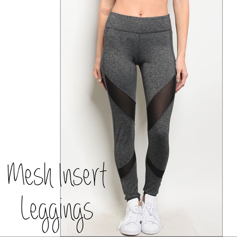 Mesh Insert Leggings - ONE LEFT